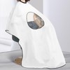 Barbershop Hair Salon Cutting Cape with Clear Phone Viewing Window Cape