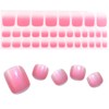 LIFOOST Semi Cured Gel Toenail Strips Gradient Pink 22 PCS