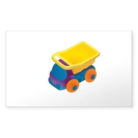 CafePress Dump Truck Toy Sticker Rectangle Bumper Sticker Car Decal