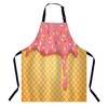 BGBDEIA Pink Ice Cream Kitchen Apron for Women Men, Unisex