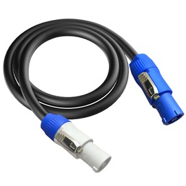 PowerCon Power Cable AC PowerCon Input to PowerCon Output 12AWG 3 Pin Power Extension Cable for LED Screen Beam Moving Head Light, Stage Light Power,Audio Video Equipment and More-3FT