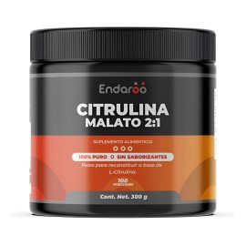 Citrulina Malato Endaroo Polvo 300 100 Pura Sabor Rendimiento Energía Bombeo Muscular