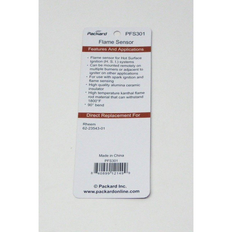PACKARD INC Flame Sensor for HSI