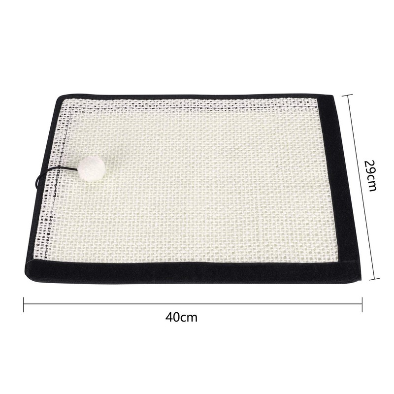 HAOZAIKEJI Cat Scratcher Mat Sofa Protector Natural Sisal Cat Scratching