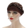 ZLYC Women Chemo Headwear Long Head Covering Scarf, Leopard Print