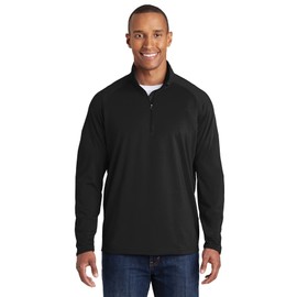 Sport-Tek Sport-Wick Stretch 1/2-Zip Pullover L Black