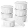 Bgtecho 8 oz Ramekins with Lids, Set of 6 Custard