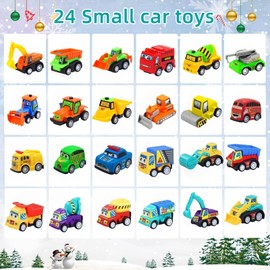 Advent Calendar Cars Children for Children, 24 Toys Car Match Box Car Christmas Countdown Rituals Advent Calendar, Toy Car Advent Calendar Children Countdown Calendar