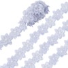 CABODYALS 1.83M 1 3/4 Inch White Flower Lace Embroidery Ribbon