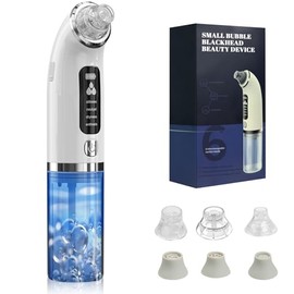 Shiptree Mitesserentferner Porenreiniger Gesicht, Mitesser Entferner Sauger Nase Akne Pickelsauger mit 3 Modi 6 Saugspitzen & Sichtbarem Wassertank, 75 kpa Super Saugkraft