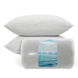 Nautica Home Ocean Cool Knit Set of 2 Cooling Bed Pillows for Sleep, King, White