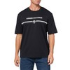 Armani Exchange Men's Armani Line Logo Tee, Deep Navy, Large