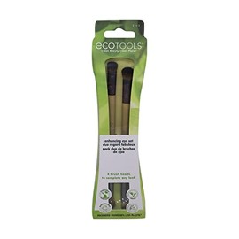 EcoTools, Enhancing Duo Set, Dúo de Brochas para Ojos, Set de Pinceles para Maquillar, Define y Difumina, Modelo 1217