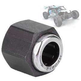 Hex Nut One Way Bearing, 6mm Diameter One Way Bearing Steel Hex Nut for VX SH 16 18 21 1/8 1/10 Nitro Engine RC Car Pulling Start or Roto-Start Backplate Parts (T10045 12MM)