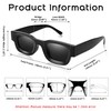 FEISEDY Pequeño Rectángulo Gafas de Sol Polarizadas para Mujeres Hombres