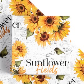 RUSPEPA Wrapping Paper Sheet - Sunflower Pattern Great for Birthday, Anniversary and Holiday - 12 Folded Sheets - 19.68 X 27.5 Inch per sheet