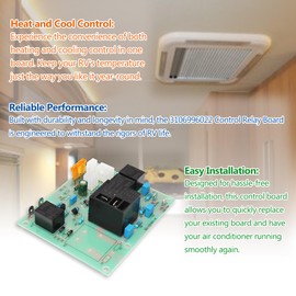 3106996022 Heat and Cool Control Relay Board Replacement for Dometic RV Air Conditioner 579 590 595 600 Series