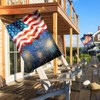 Mugod American Flag and Fireworks House Flag Double Sided 28