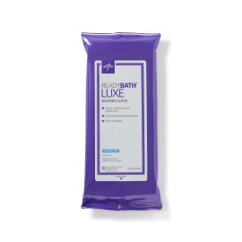 Medline ReadyBath LUXE Cleansing Heavyweight Wash Cloth, Fragrance Free, 8/Pack