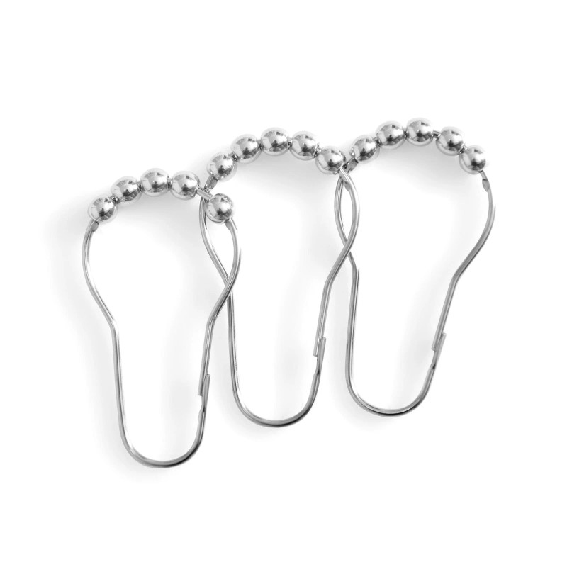 Lush Decor Rust Resistant Double Glide Metal Shower Curtain