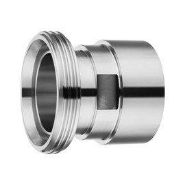 REKUBIK IBC Stainless Steel Adaptor S60 x 6 - Milk Pipe Thread Connector DIN11851 (SS316L) Size DN 32 (Rd 58 x 1/6 Inch)