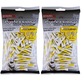 Pride Professional Tee System ProLength 2 ¾" Golf Tees, 100 Count (Pack of 2)