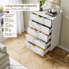 IDEALHOUSE White Dresser, Modern 5 Drawer Dresser for Bedroom with
