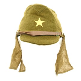 Japanese WWII Army EM/NCO Field Hat with Neck Flaps- Size 7 1/4