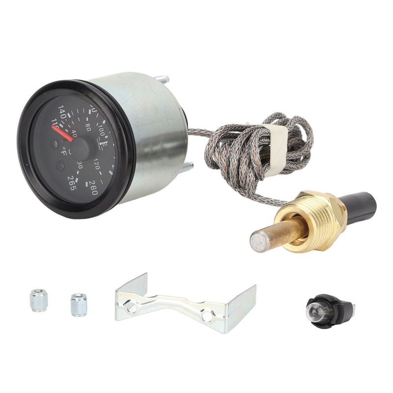 Water Temperature Gauge with Sensor 52mm Dial Pointer Mechanical Water