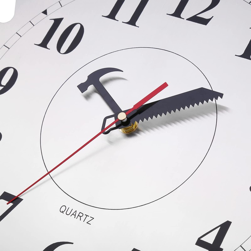 CIGERA 12 Inch Metal Wall Clock with Circular Saw Blade