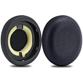 Earpads Replacement for Elite 45h, Evolve2 65 MS/UC Wireless Headphones - Protein Leather/Ear Cushion/Ear Cups by JESSVIT (Black)