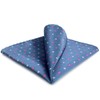 S&W SHLAX&WING Men's Pocket Square Floral Blue Pink Handkerchief for