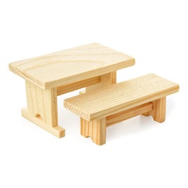 Banc et table en bois