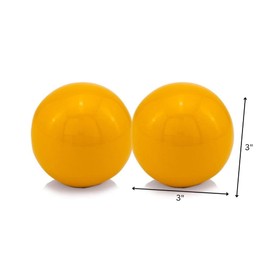 Modern Day Accents 4385T Bola Illuminating Yellow Sphere, Aluminum, Filler, Orbs Decorative Balls, Tabletop Modern Decor, Decorative Balls for Centerpiece Bowls, Home Office, Decor, 3-in Set of 2