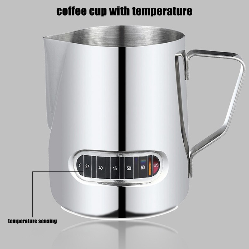 Milk Frother Cup 600ml Short Mouth Spout Milk Frothing Pitcher