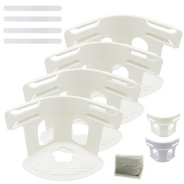 Bed Sheet Holders for Bedding with Lock Strips - New Bed Fitted Sheet Clips Grippers, Removable Heavy Duty Mattress Corner Clip Anti Slip Design, Easy to Use With Fits Most Sheet Sizes (4,White)