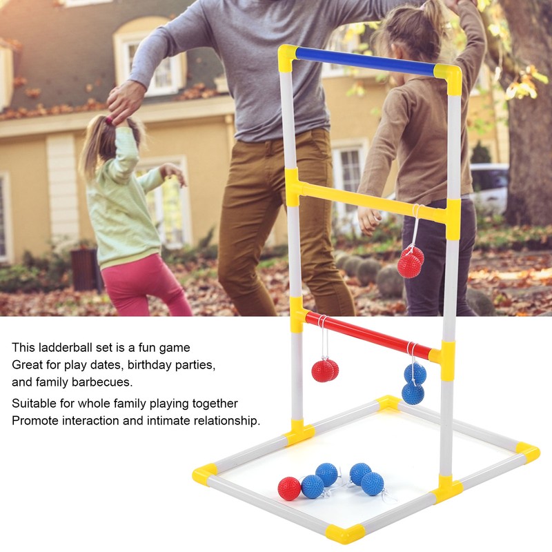 Portable Ladder Ball Toss Game Set Indoor Outdoor Patio Backyard