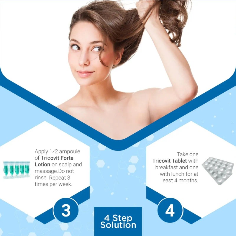 Tratamiento Anticaída Tricovit Forte Hair Growth 5 Ampollas