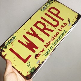 Panguru LWYRUP Stamped License Plate, Vintage Style, Breaking Bad Replica Number Tag, 12x6 Inch