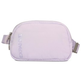 Expatrié Milly Women's Bum Bag, Small Nylon Belt Bag, Chest Pocket in Pillow Design, Puffy Crossbody Nylon Bag, fliederfarben, shoulder bag