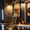 Luces Navideñas de Escalera 3M 240 LED con Santa Claus