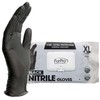 ForPro 30ct Disposable Nitrile Gloves, 4 Mil/X-Large, Black, Food Safe