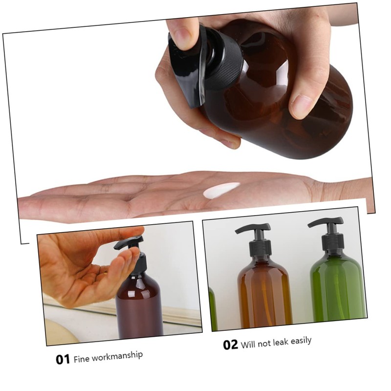 MERRYHAPY 5Pcs Emulsion Storage Bottles Refillable Press Lotion Containers for