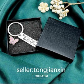 Ivinan Memorial Keychain Thoughtful Bereavement Gifts For Loss Of Mother Grandmother Daughter Sister Sympathy Gift Friend Loved One Now She Flies With Butterflies Ornament Christmas, White