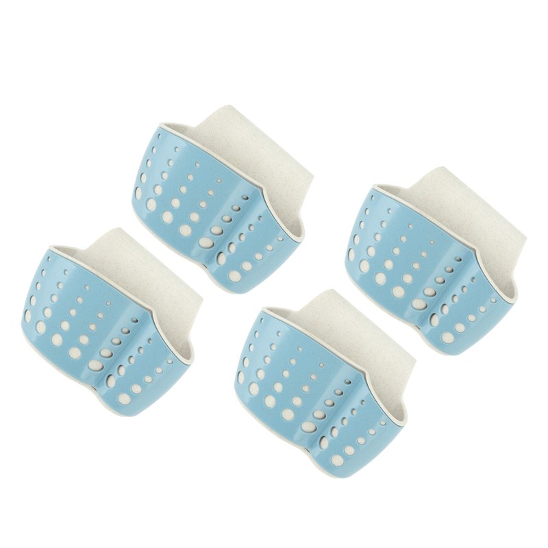4Pcs Sink Sponge Holder PP 2 Layer Adjustable Strap Soap