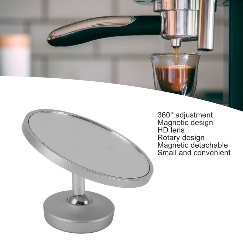 Coffee Maker Magnetic Mirror with 360° Rotating Base Aluminum Alloy