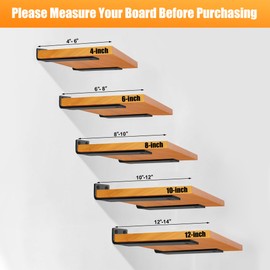 Floating Shelf Brackets 10 inch, Heavy Duty Wall Shelf Brackets 6 Pack for Shelves Support, Hidden Metal L Brackets with Mounting Hardware (1/5'' Thick)