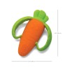 Infantino Lil' Nibbles Silicone Teether - Orange Carrot, Sensory Relief
