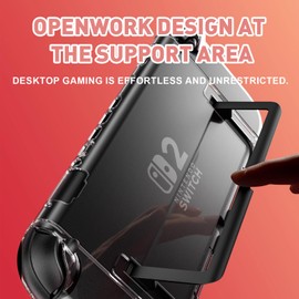 ZVCXOE TPU Transparent Protective Cover Suitable for Switch 2 2025 Model Split PC Main Case and TPU Grip Cover Shockproof Scratch-Resistant Non-Slip and Ergonomic Clear