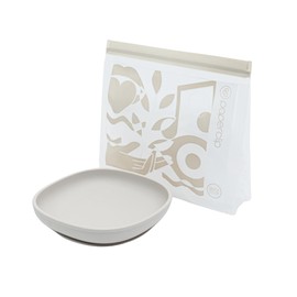 PAPERCLIP Silicone Plates in Mushroom with Resusable Snack Bag